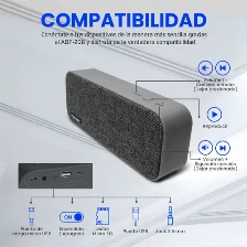 Bocina Vorago Bsp-150 2.0, Usb, Bt, Inalámbrico Y Alámbrico, Universal, Gris